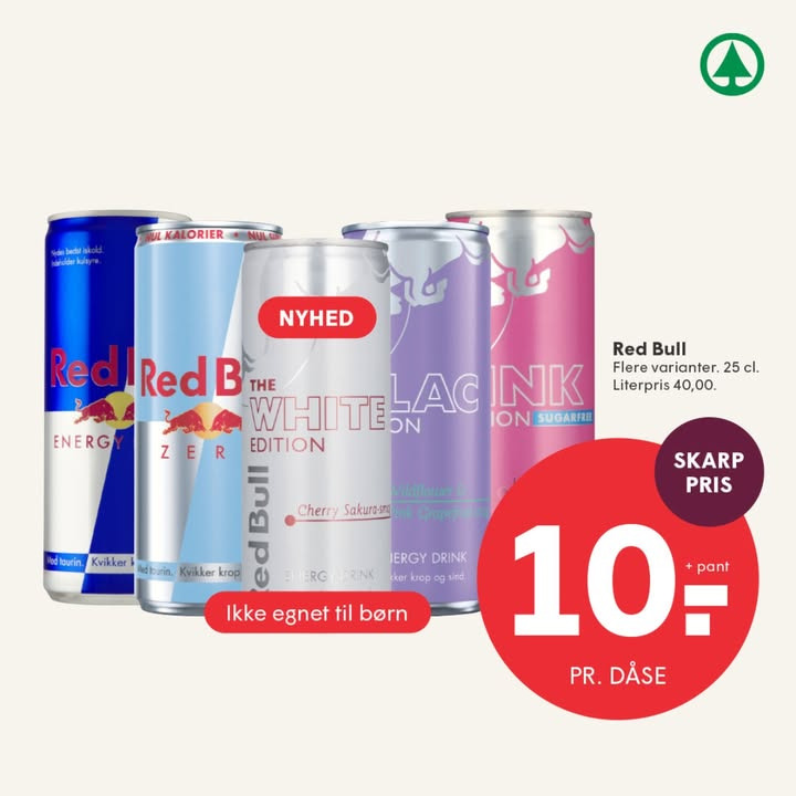Spar Skallerup A/S tilbyder Redbull til 10 kr. i begrænset periode