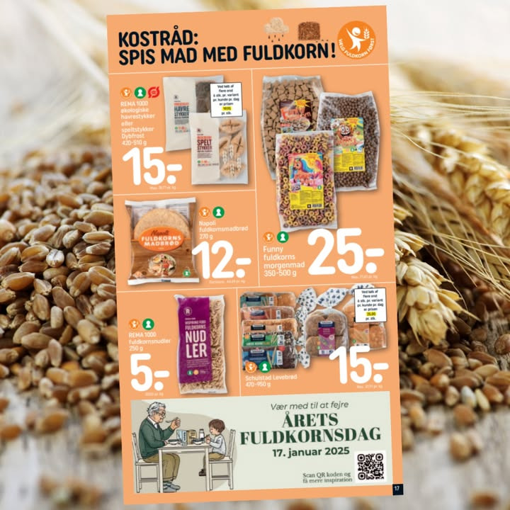 Rema1000 Gærumvej fejrer Årets Fuldkornsdag med lækre fuldkornsvarer