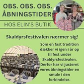 Ændrede åbningstider hos ELINS BUTIK i forbindelse med Skaldyrsfestivalen