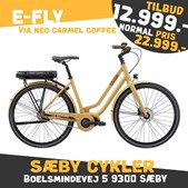 Sæby cykler tilbyder stor rabat på moderne elcykel model E-Fly VIA Neo