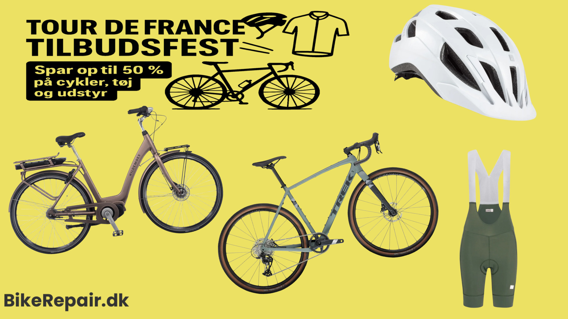 Tour De France tilbudsfest: Spar stort på cykler, tøj og udstyr hos Bike Repair