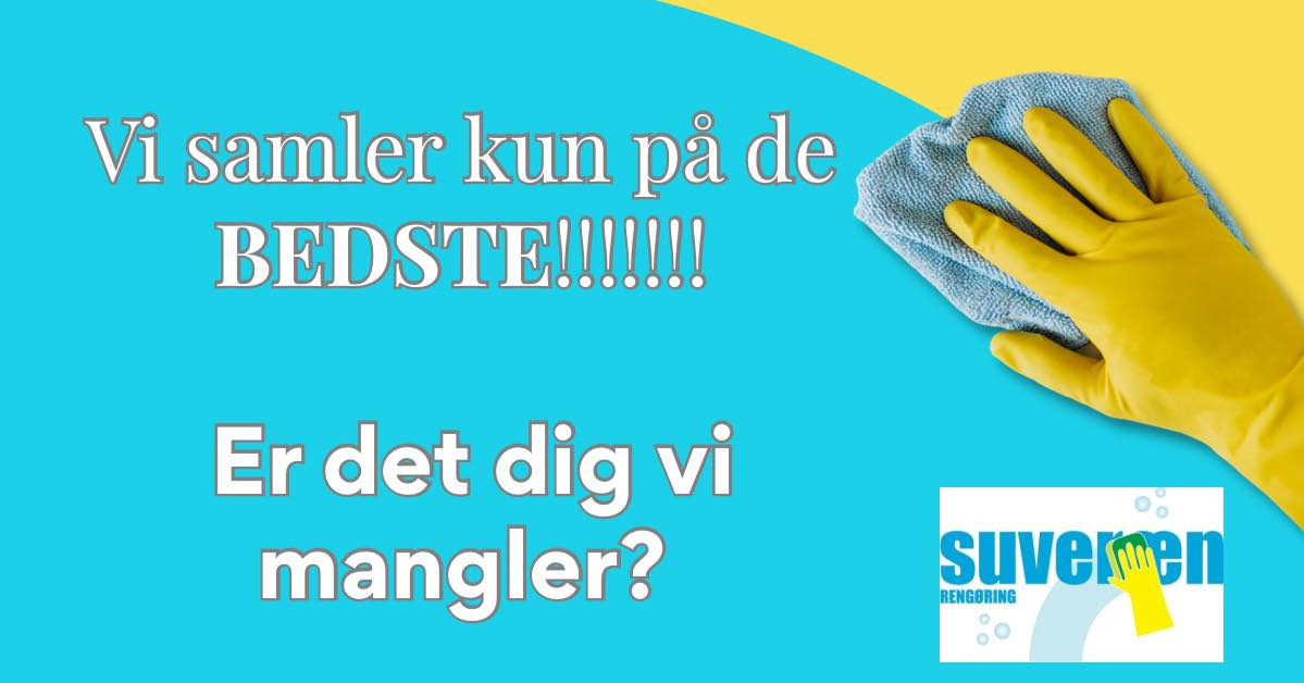 SUVERÆN RENGØRING søger en dygtig rengøringsassistent i Skive og opland