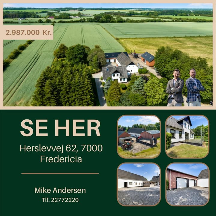Ejendomsmægler Mike Andersen tilbyder charmerende landejendom til salg i Fredericia