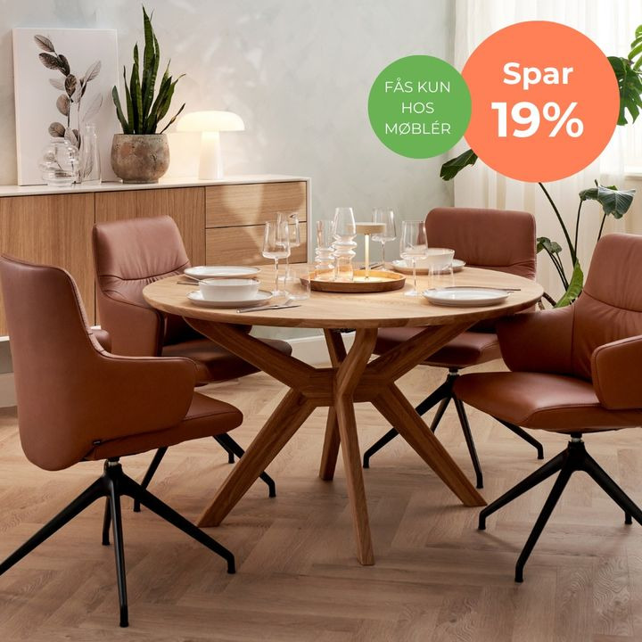 Gå på opdagelse i Møblér med Kumo Holstebros kampagnekatalog for spiseborde og belysning