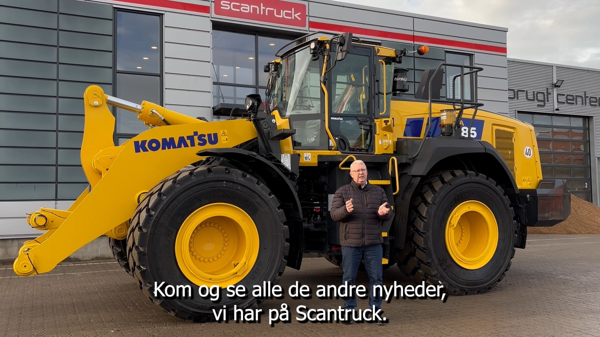 Scantruck A/S præsenterer som de første i Europa den nye Komatsu gummihjulslæsser på ScanMek