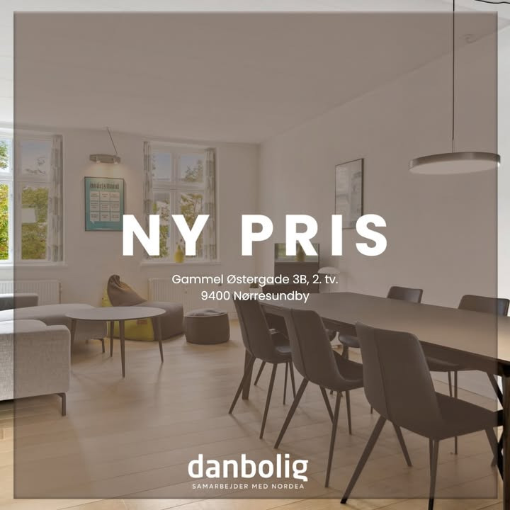 Danbolig Nørresundby sænker prisen på lys 3-værelses lejlighed i centrum