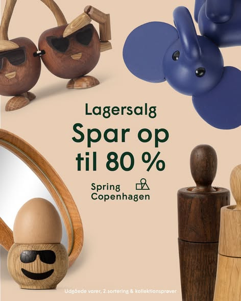Lagersalg.com har snart op til 80% på Spring Copenhagens ikoniske design i Kolding