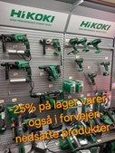 Forrygende tilbud: HH Trælast & Byggecenter A/S kører ophørssalg med 25% rabat på Hitachi og Hikoki produkter indtil 14. september