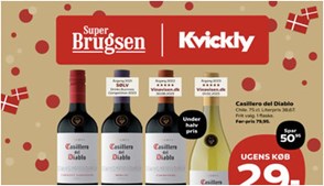 Casillero del Diablo vin til kun 29 kr. og Tulip pålæg til 12 kr. hos SuperBrugsen