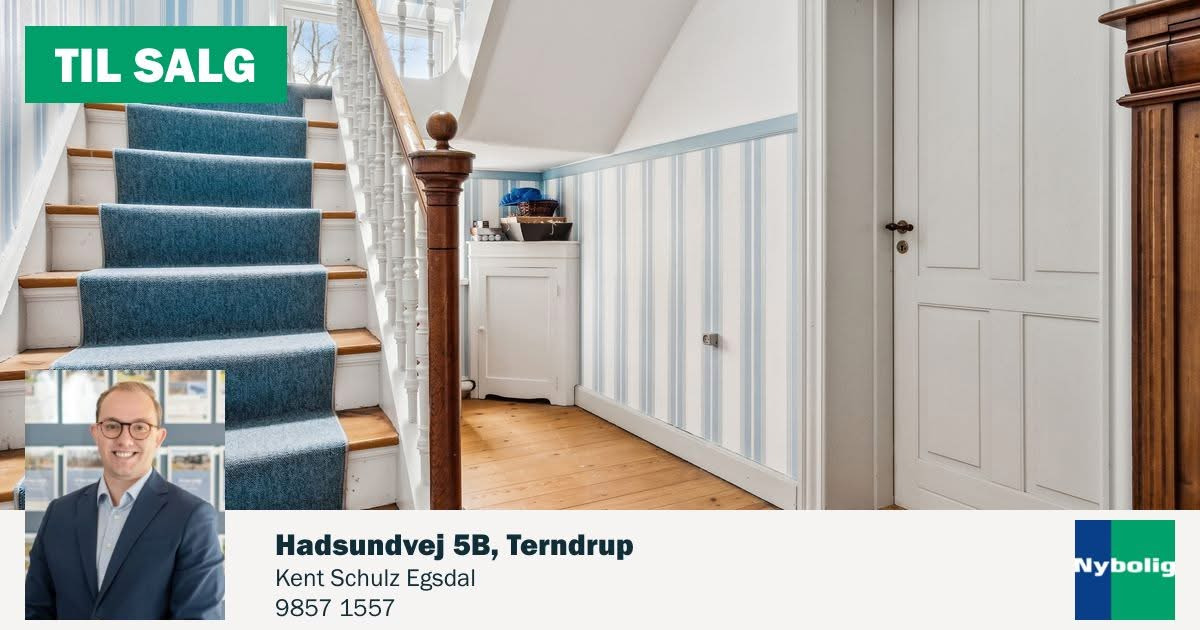 Nybolig Hadsund præsenterer historisk byhus med moderne komfort og charme