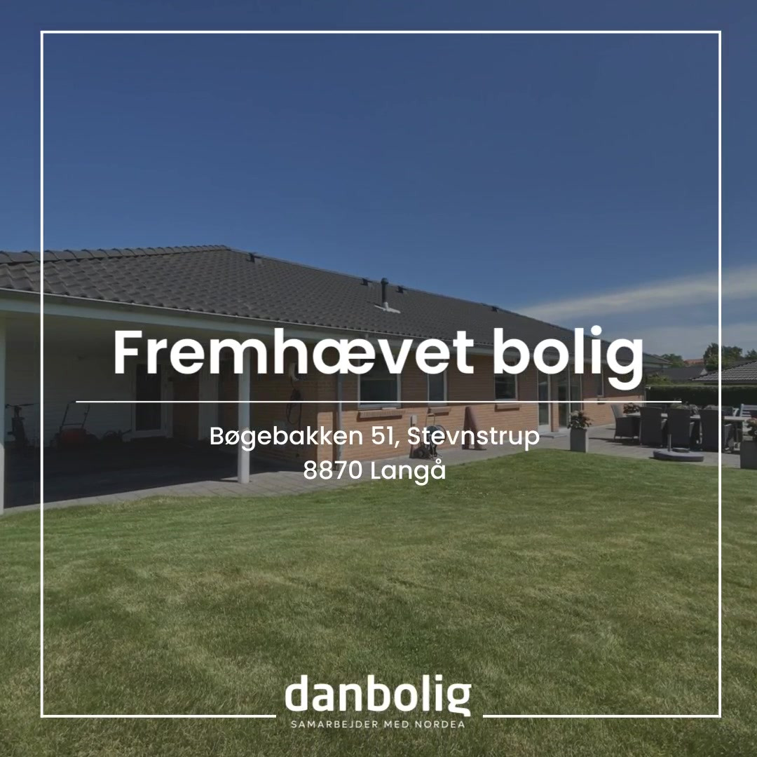 Skøn villa til salg i Stevnstrup: Danbolig Randers fremhæver Bøgebakken 51