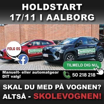 Nyt kørekorthold i Aalborg hos Hosbonds Køreskole – StartDriving.dk 17. november