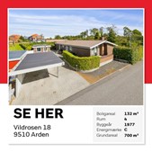 Home Hobro præsenterer centralt beliggende villa i Arden med skøn have og hobbyrum