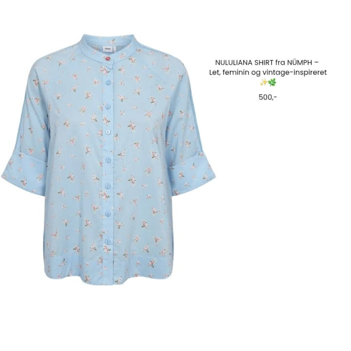 Foråret kaldes frem med Nululiana skjorten fra Nümph hos Lux By Jakobsen