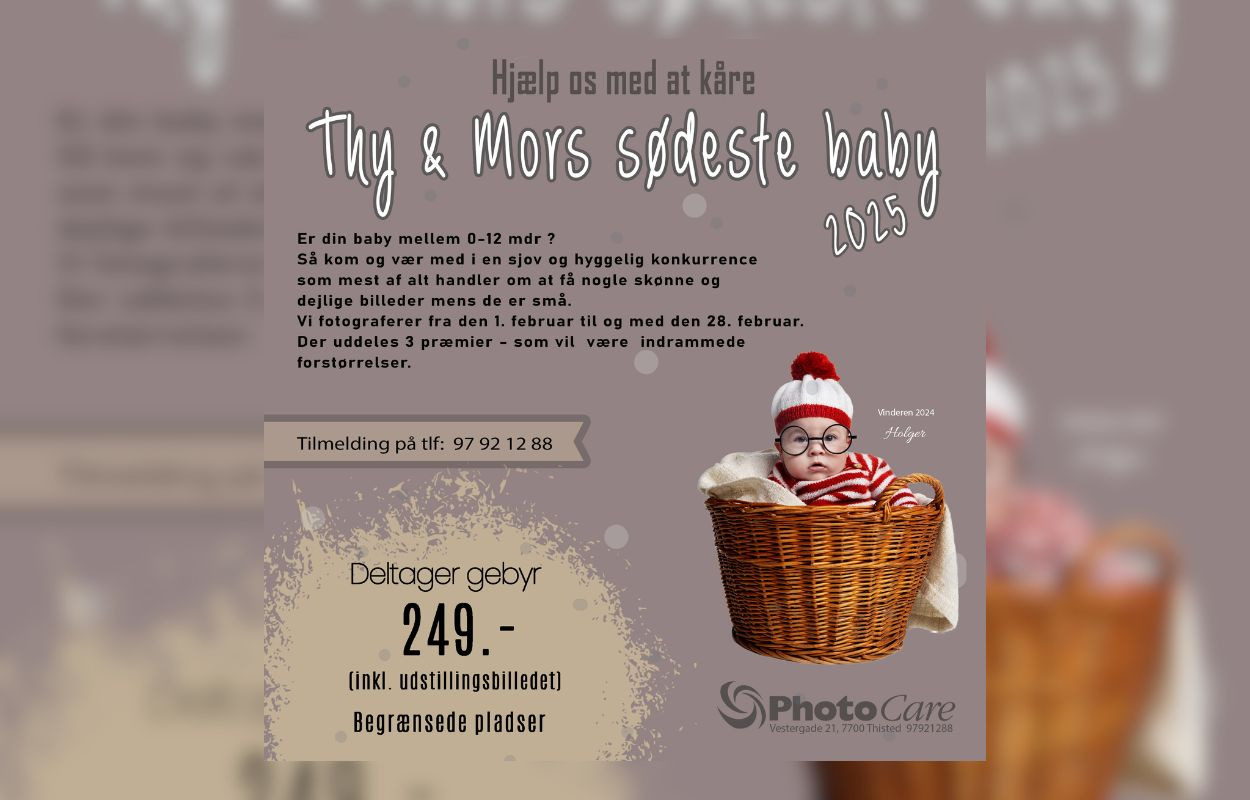 PhotoCare Thisted: Konkurrence for Thy/Mors’ sødeste baby