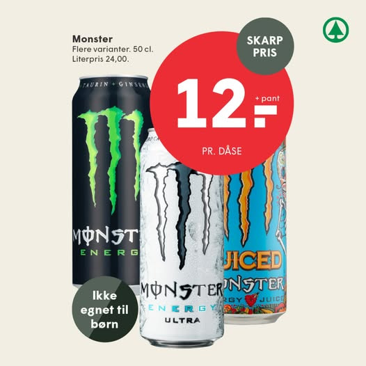 SPAR Valsgård tilbyder ugens skarpe pris på Monster energidrik