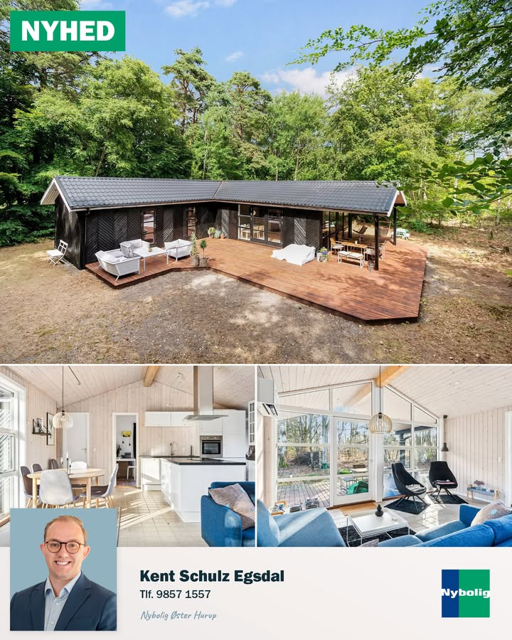 Nybolig Hadsund præsenterer charmerende fritidshus i Helberskov med moderne komfort og naturskøn udsigt