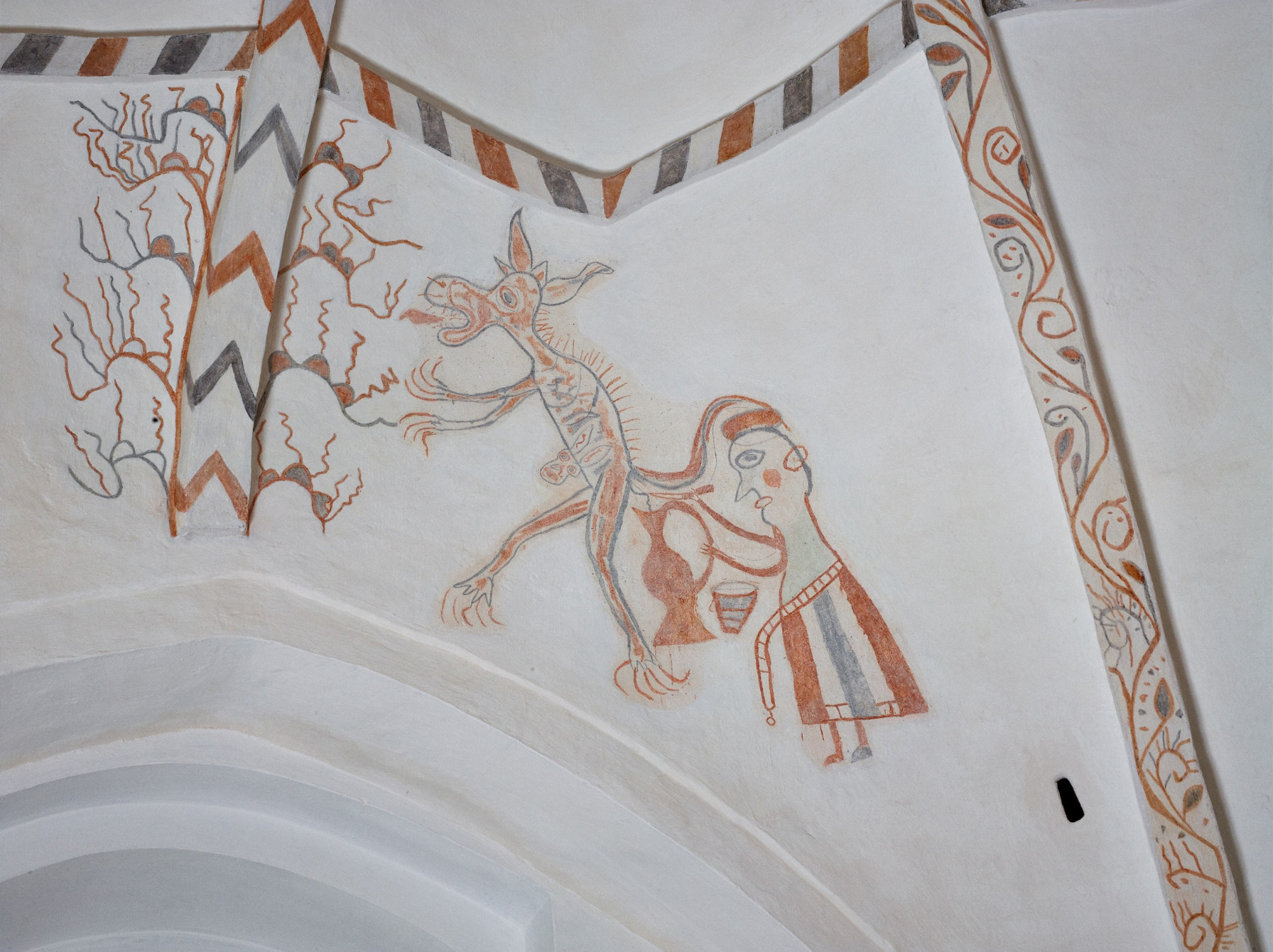 Oplev middelalderens kalkmalerier på Dyssegård Bibliotek