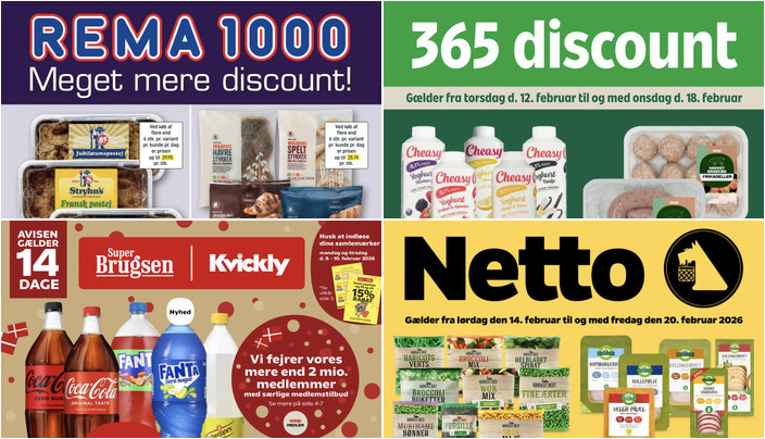 SuperBrugsen tilbyder Coca-Cola til 11 kr. og Netto har Harvest Best grøntsager til kun 10 kr.
