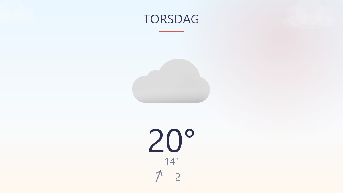 Rolig sommerdag med lunere eftermiddag