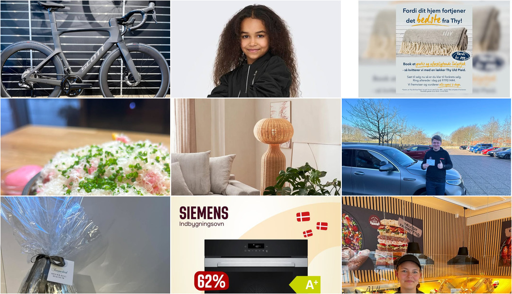 Nyt fra HANSTHOLM AUCTION BUYER, Fri Bikeshop Nykøbing Mors, Café Bryggen og 9 andre