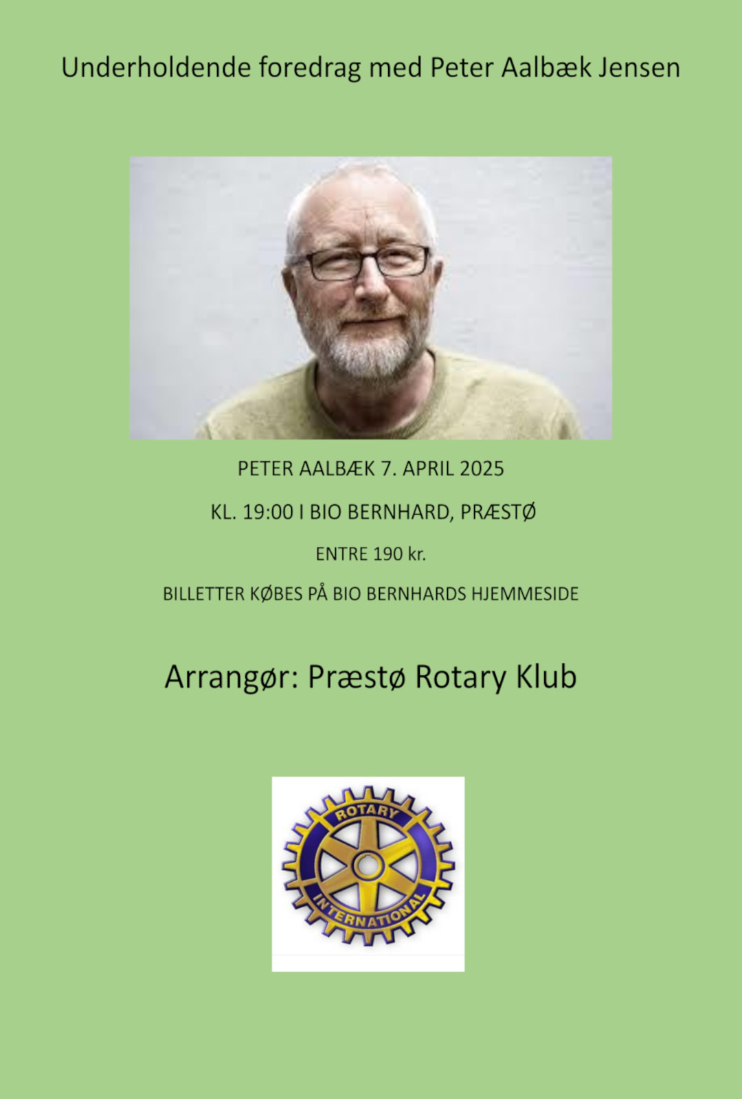 En aften med Peter Aalbæk: Visioner og landsbydrømme i Præstø