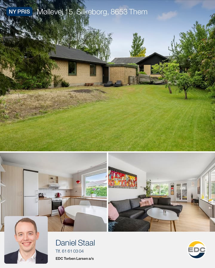 EDC Torben Larsen annoncerer ny pris på villa i Them