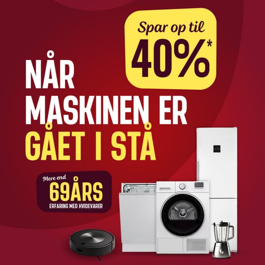 Skousen Grenaa tilbyder op til 40% rabat på hvidevarer