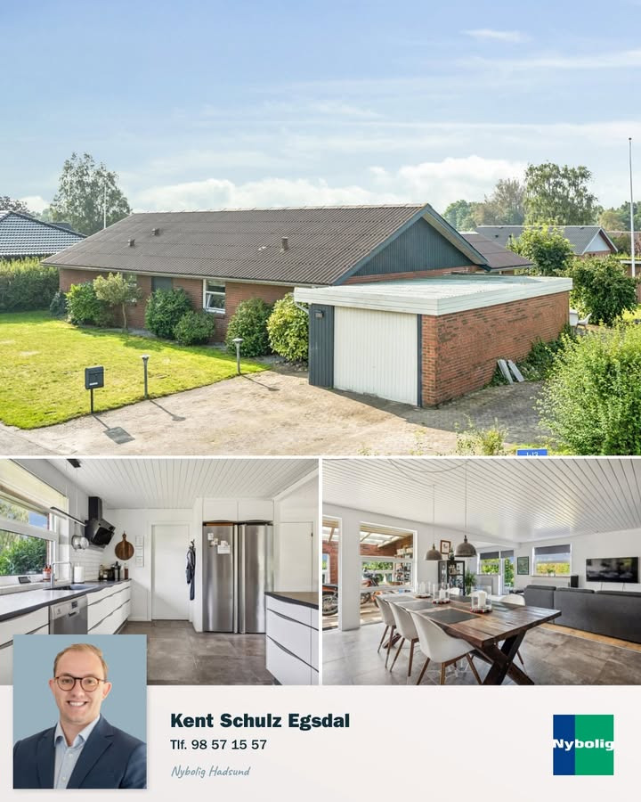 Nybolig Hadsund præsenterer velholdt murstensvilla på Sønderholt 13 i Hadsund