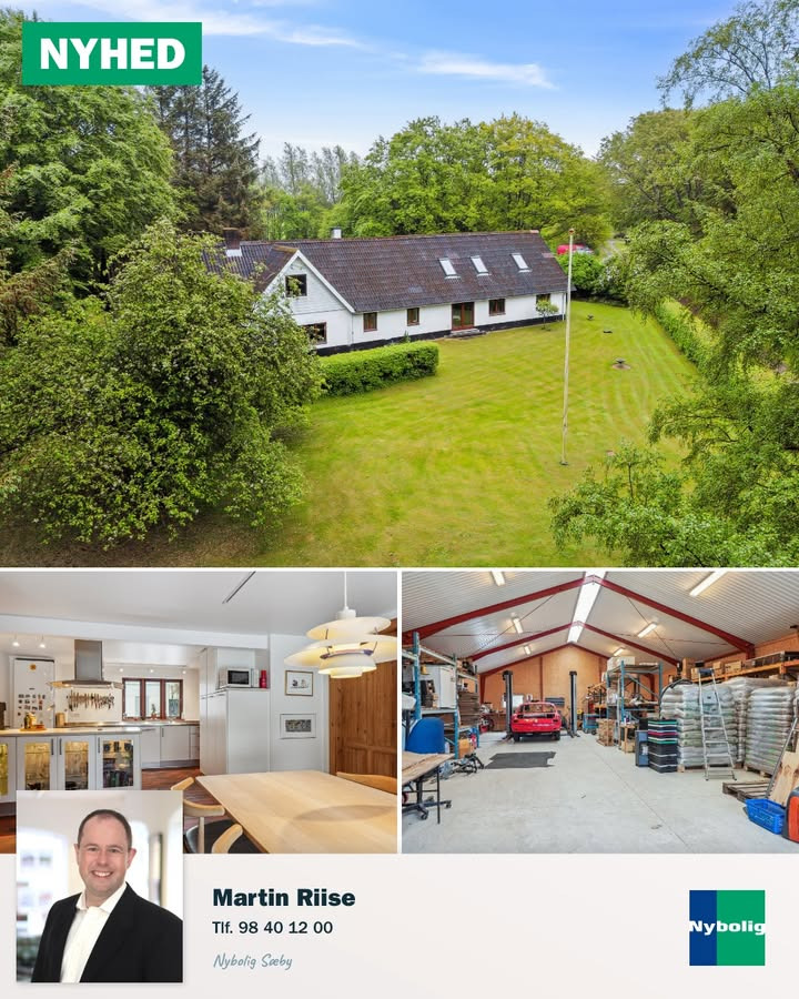 Nybolig Sæby A/S præsenterer landejendom tæt på Tårs med 246 m² bolig og 1,3 ha jord