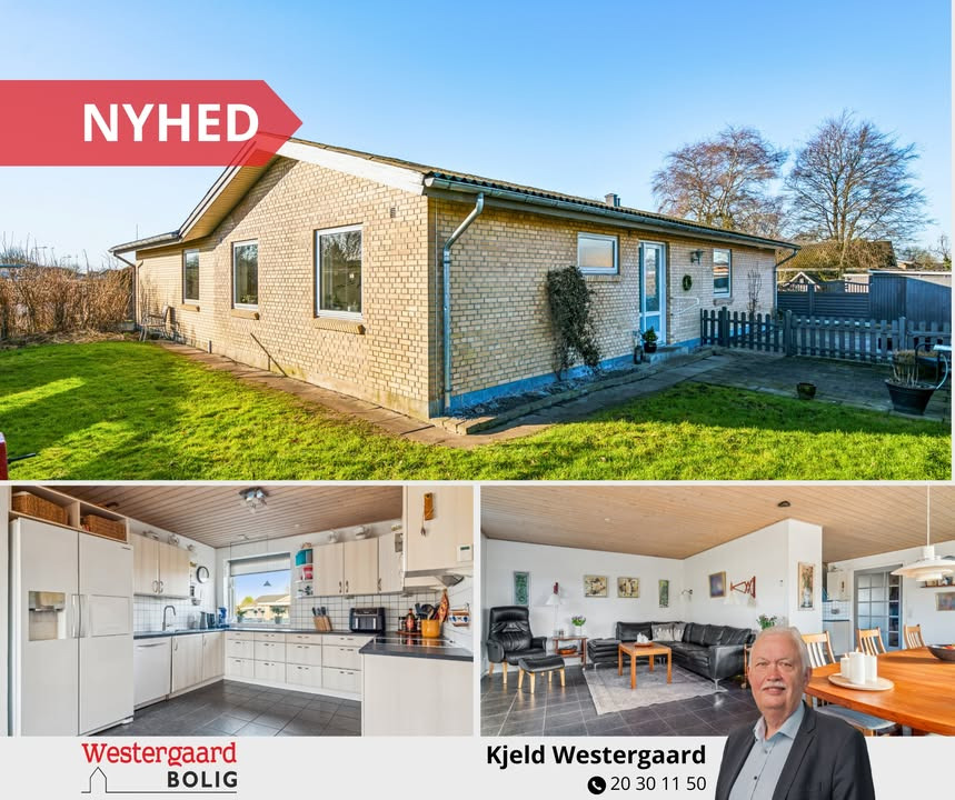 Westergaard Bolig præsenterer moderniseret vinkelvilla på stille vej i Tylstrup