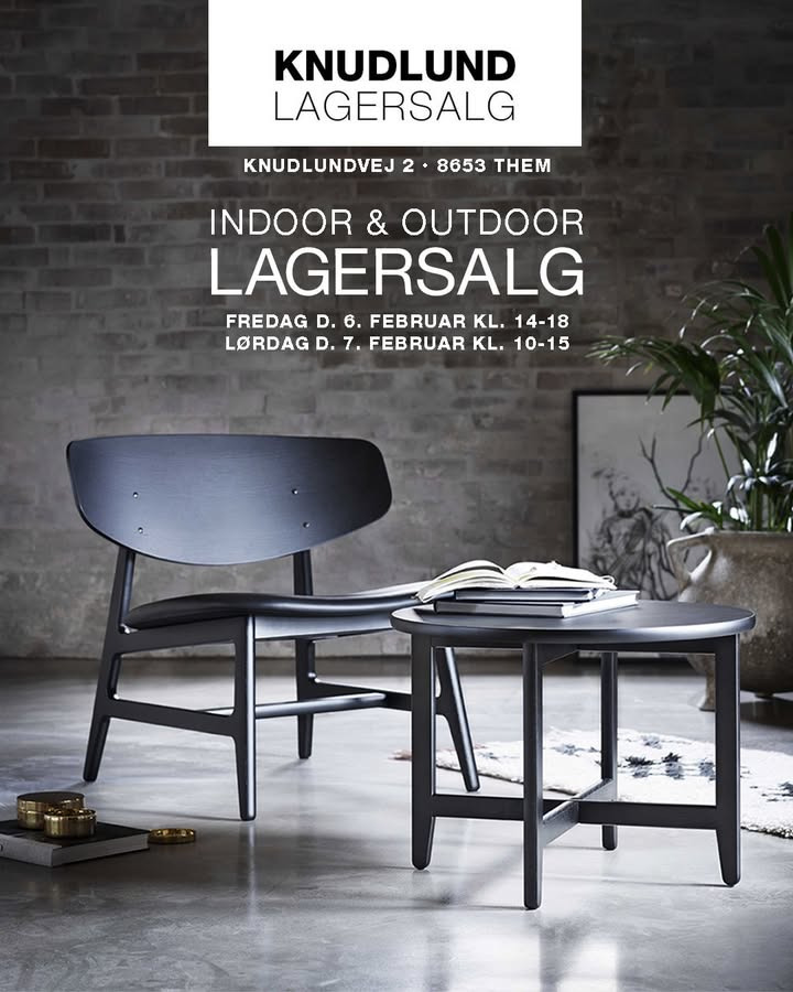 Lagersalg.com annoncerer Knudlund lagersalg i Them med eksklusive møbler