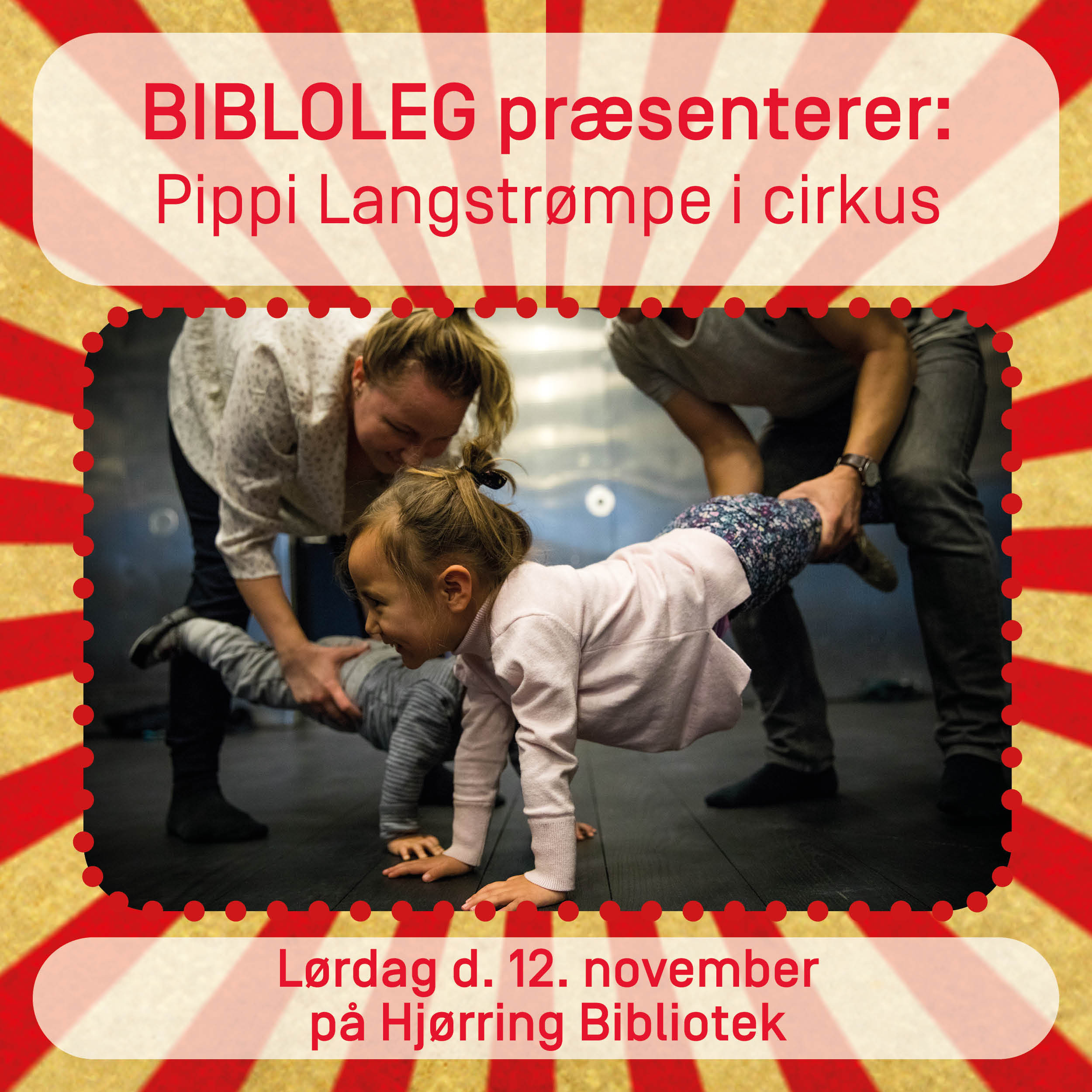 Hjørring Bibliotek inviterer til BIBLOLEG med Pippi Langstrømpe