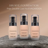 Oplev fejlfri hud hele dagen med EVAGARDENs Double Last Foundation hos Top Clinic v/Else Møller Larsen