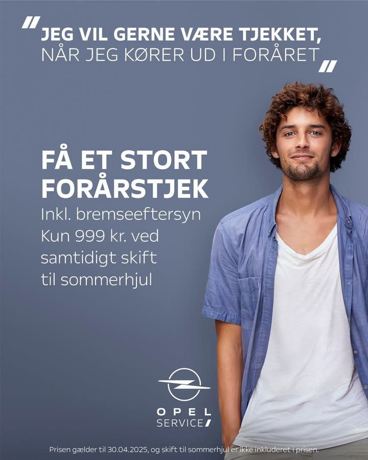 Jørgen Laursen A/S tilbyder forårstjek og mere til kun 999 kr. i Viborg og Skive