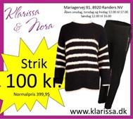 Klarissa & Nora tilbyder striktrøje fra Ofelia til kun 100 kr.
