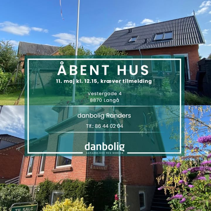 Danbolig Randers inviterer til åbent hus i naturskøn villa i Langå