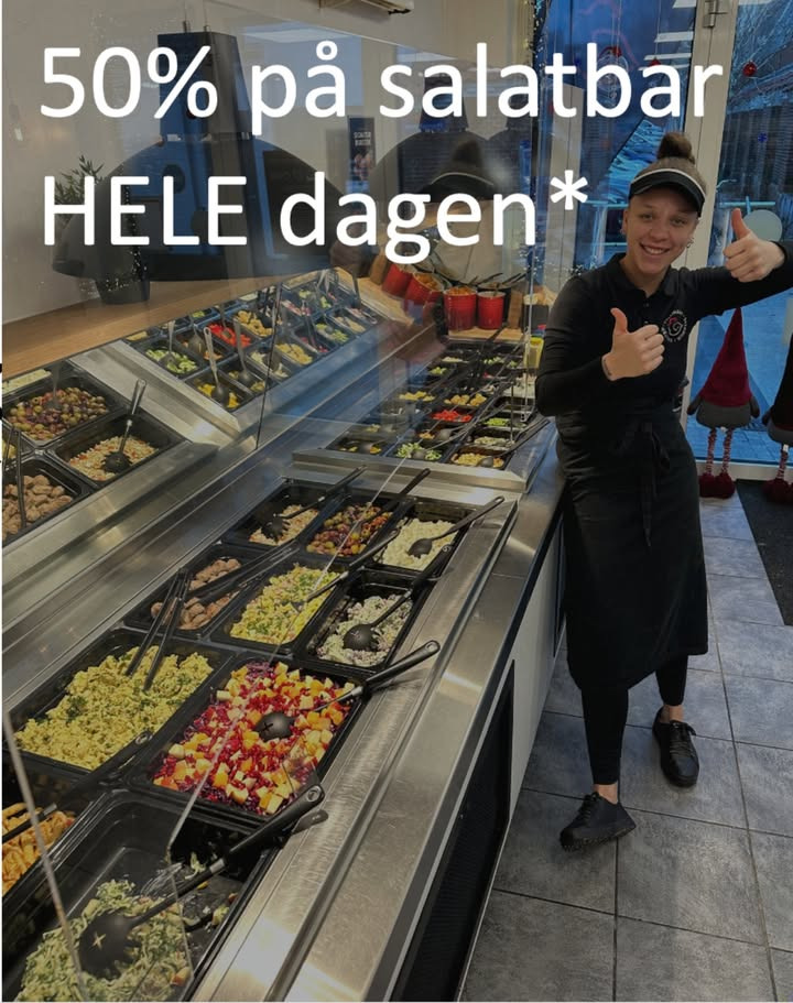 Salatbaren tømmes med 50% rabat hos Kylling & Co Holstebro den 23. december