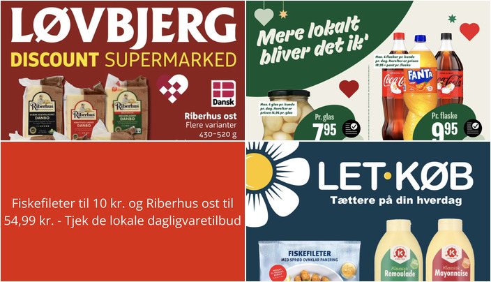 Fiskefileter til 10 kr. og Riberhus ost til 54,99 kr. - Tjek de lokale dagligvaretilbud