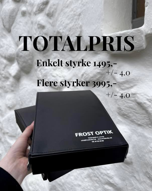 FROST OPTIK tilbyder enkel prismodel på brillestyrker