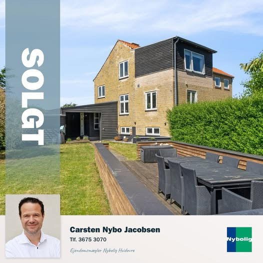 Nybolig Hvidovre - Alexander Holm ApS fejrer salg af rækkehus på Bibliotekvej 41 i Hvidovre