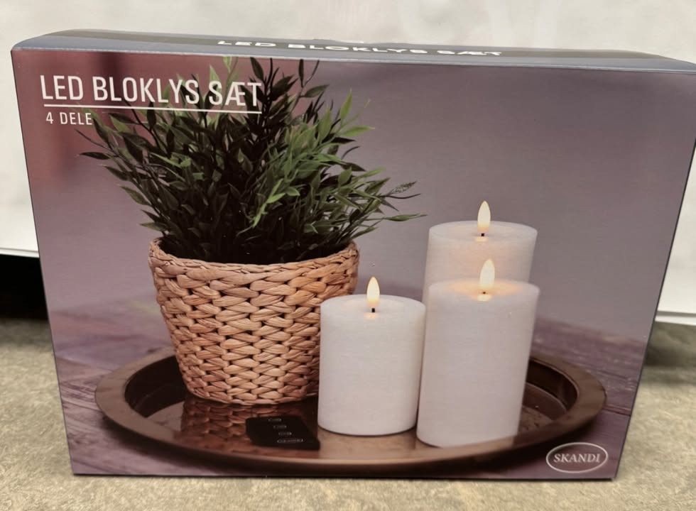 Meny Klarup tilbyder LED bloklys sæt til nedsat pris med afhentning inden torsdag