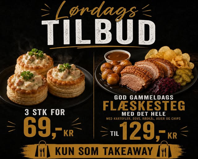 Vesløs Kro har takeaway-tilbud i dag lørdag