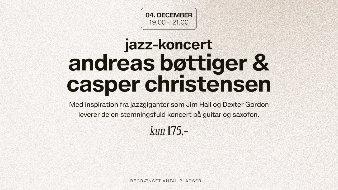 Jazzduoen Andreas Bøttiger & Casper Christensen indtager SALUTE i Odense