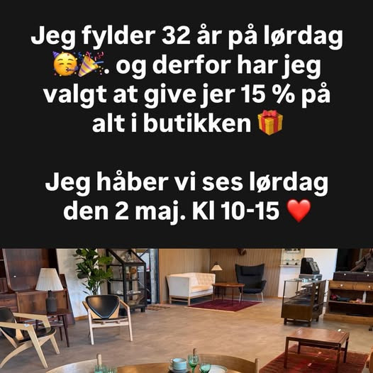 Gammelt Guld fejrer fødselsdag med 15% rabat på alt i butikken