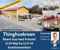 EDC Hurup Thy inviterer til åbent hus med frokost på Thinghuskroen Kristi Himmelfartsdag