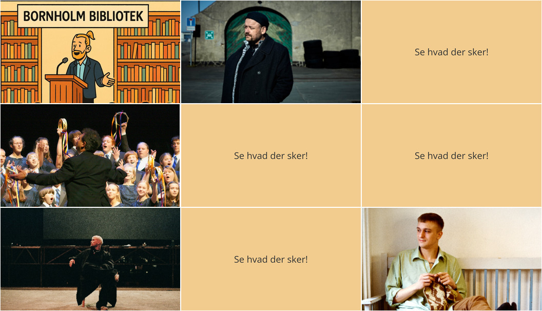 Uge med spændende arrangementer i Rønne: Fra kunstig intelligens til musikalsk strikkefortælling