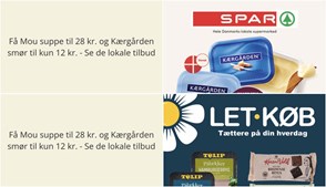 Få Mou suppe til 28 kr. og Kærgården smør til kun 12 kr. - Se de lokale tilbud