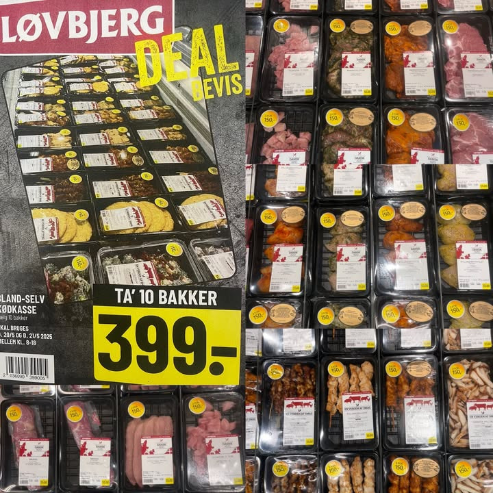 Løvbjerg Frederikshavn tilbyder kødkasse med 10 pakker for kun 399,-