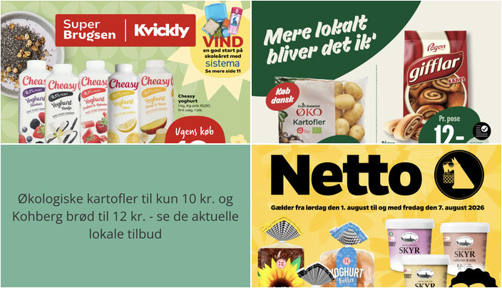 Økologiske kartofler til kun 10 kr. og Kohberg brød til 12 kr. - se de aktuelle lokale tilbud